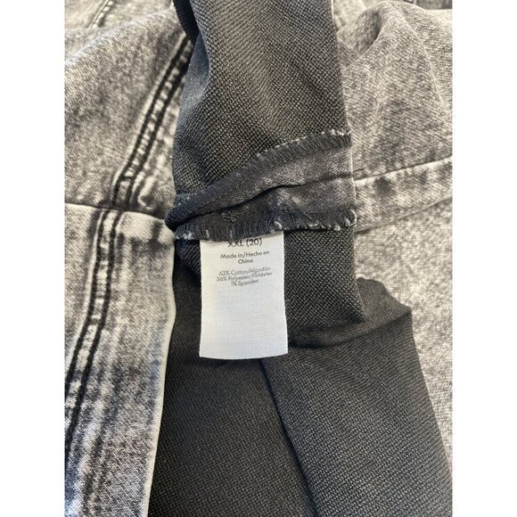 No Boundaries XX-Large (20) Acid Wash Black Sleeveless Tank Dress Stretch Cotton - Picture 7 of 7